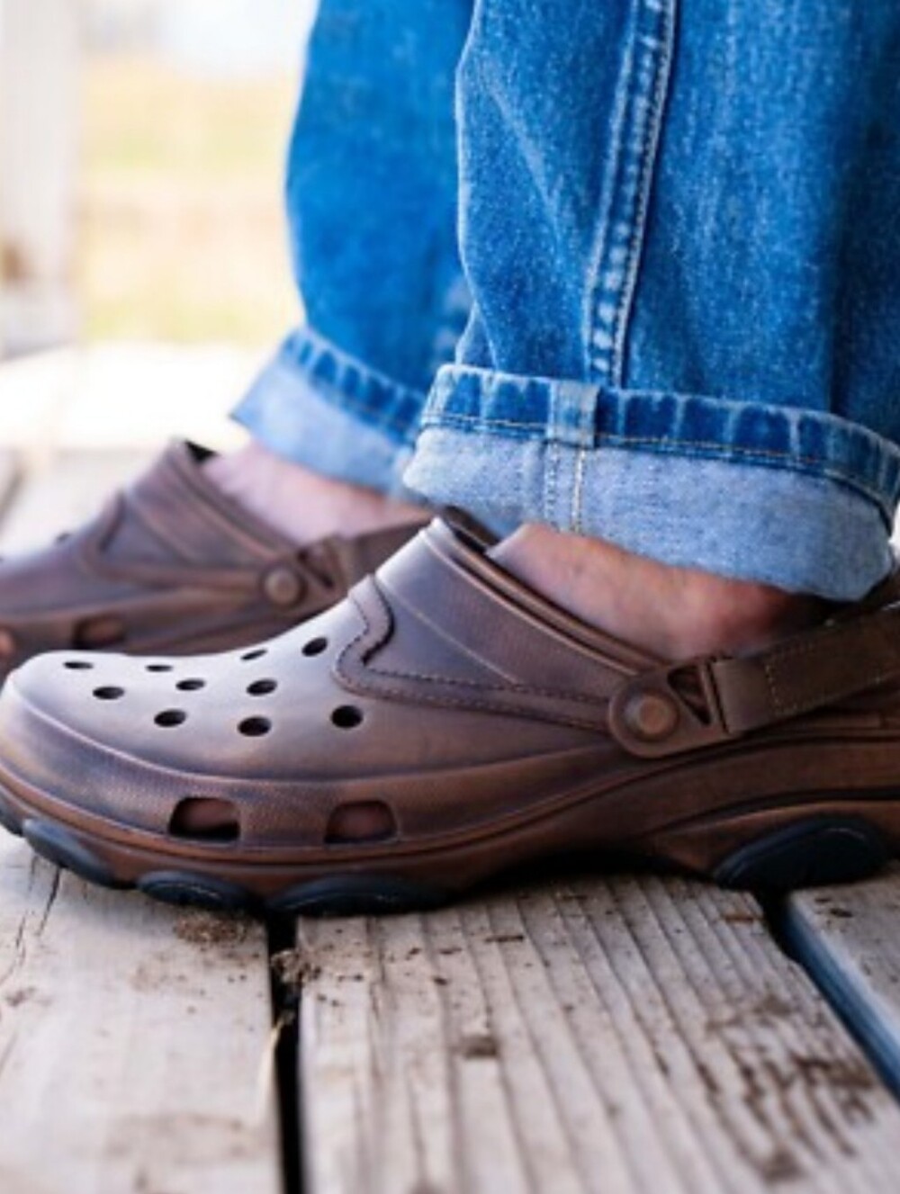 Crocs  Huckberry Classic All-Terrain Western Clog Brown Men's Size 13